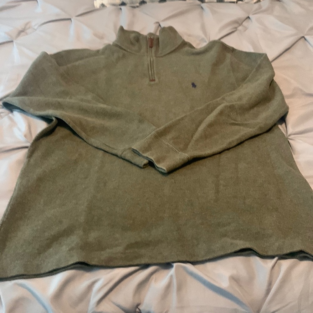 Polo, Men’s 3/4 front zipper, long sleeve sweater
